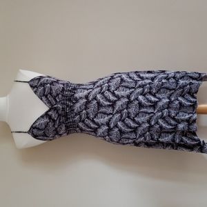 Feather print dress/cover-up